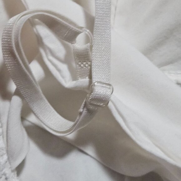 White Crochet Lace Tiered Dress With Open Back & Adjustable Straps - Picture 7 of 13